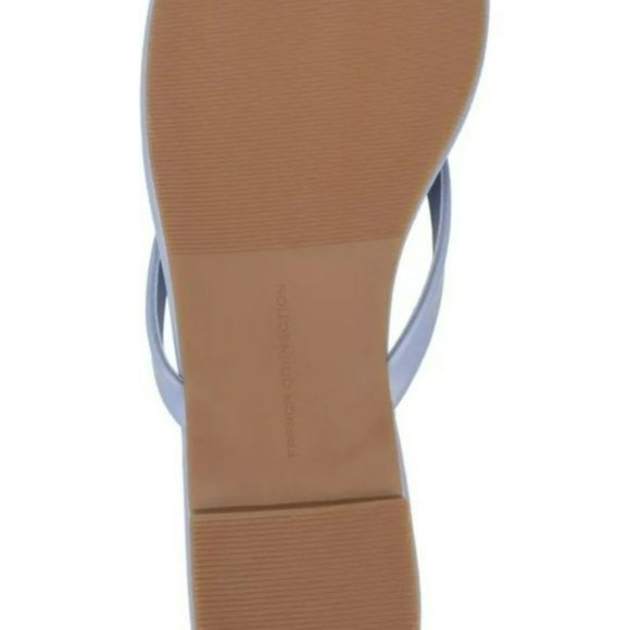 French Connection Morgan Flat Open Toe Thong Flip Flop Sandals Blue/Lila… - Picture 5 of 7